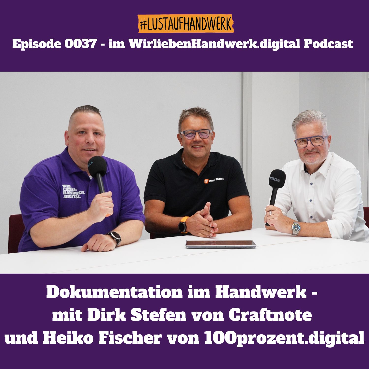 "Mitarbeitergespräch im Handwerk: So geht´s richtig"" - Podcast Episode mit Dominik Heckner und Co-Host Ludwig Klatzka im WirliebenHandwerk.digital Podcast